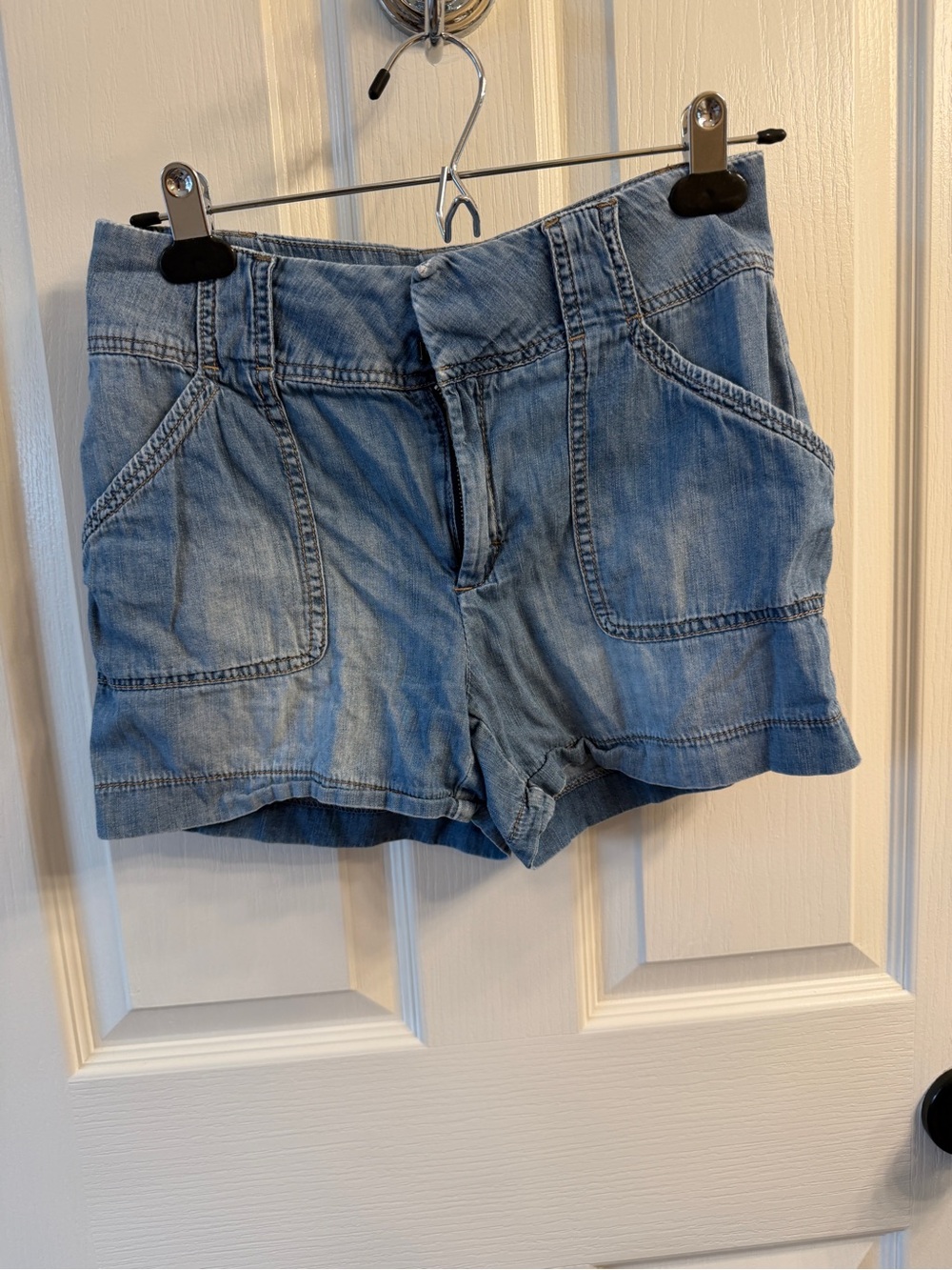 White House Black Market Light Blue Denim Shorts